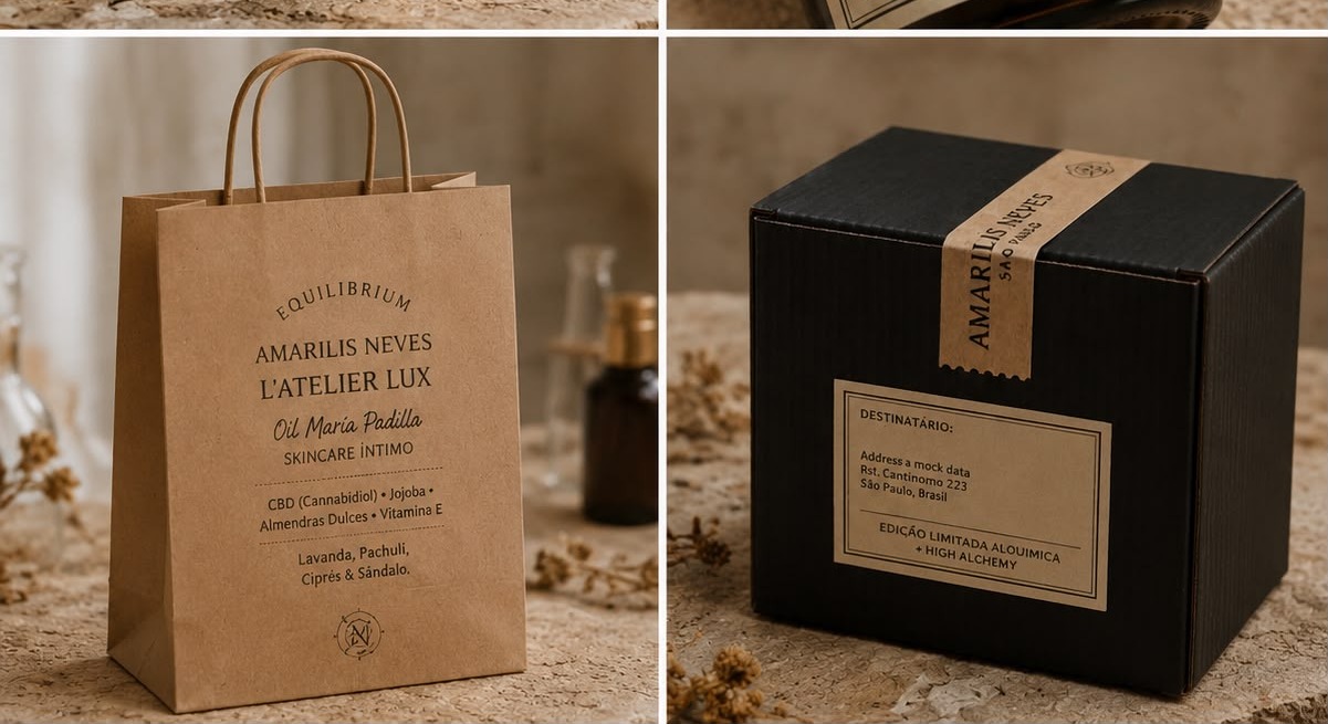Amarilis Neves - packaging, bolsa y caja